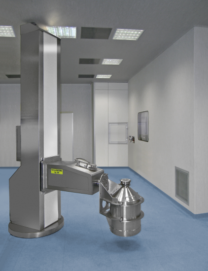Electromechanical lifting column for split valve container 